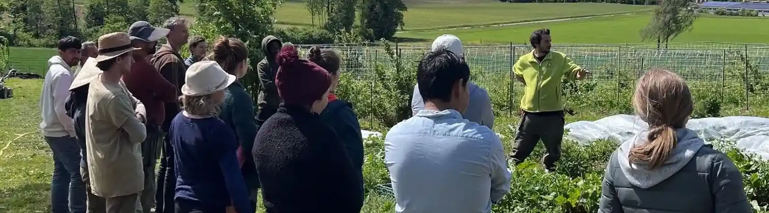Feldrundgang im Biogarten Lieli
